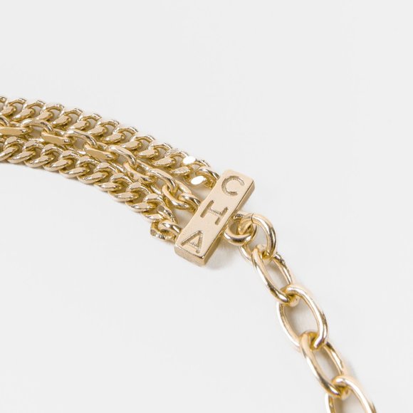 Chanel A21 Light Gold CC Triple Chain Choker - Picture 7 of 7
